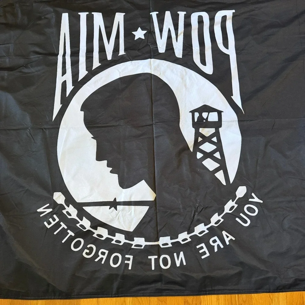 POW MIA Flag Unisex Large Black You Are Not Forgotten Banner FLAG